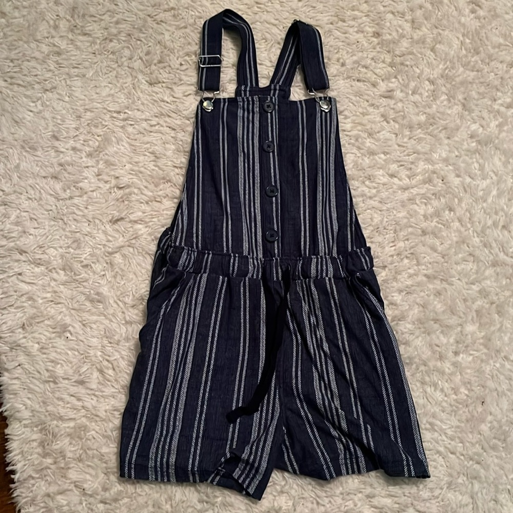 Striped Romper Overalls